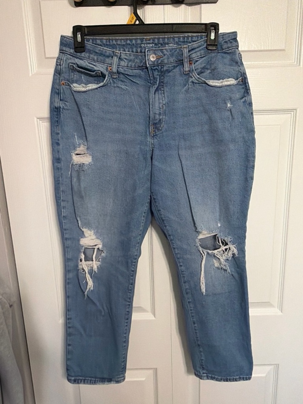 Old Navy Light Blue Distressed Boyfriend Jeans